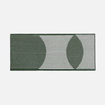 伊登可水洗廚房踏墊50x115cm 圓波紋綠