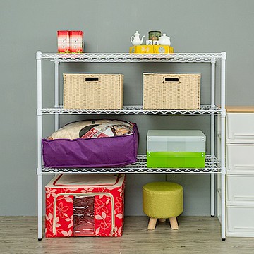 dayneeds 荷重型 120x45x120cm三層烤漆白波浪架 超強耐重/倉儲架/置物架