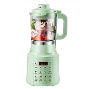新款多功能0.8升免過濾免泡豆料理機 家用全自動破壁機110V 摩可美家
