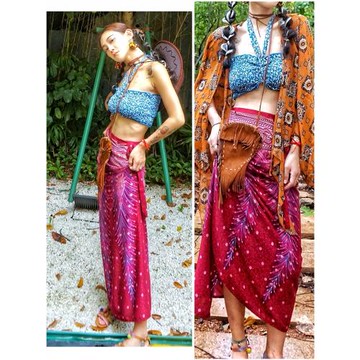 羅大娘泰國海島度假一步半身裙波西米亞民族紗籠裙包臀辣妹沙灘裙