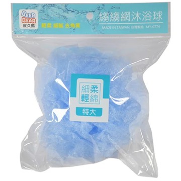 BEER BEAR 皮久熊 縐縐網沐浴球 60g  藍色  4個裝  1組