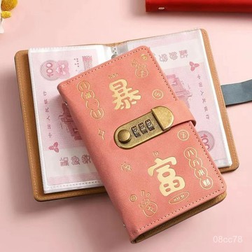 臺灣售出🍹2025密碼鎖現金存錢本可放現金收納袋大容量存錢夾網紅理財收納冊 RPDV