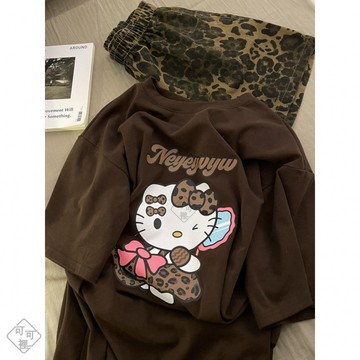 可可裡🎇日系風甜美可愛學院風短袖T恤女校園風潮流百搭ins潮上衣