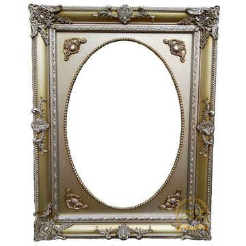 橢圓形鏡框創意鏡子框影樓婚紗照框油畫裝裱框歐式圓形油畫框掛墻