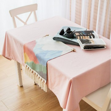 『百貨屋二號』名楊織秀加厚桌布布藝棉麻小清新純色茶幾布簡約餐桌布書桌布