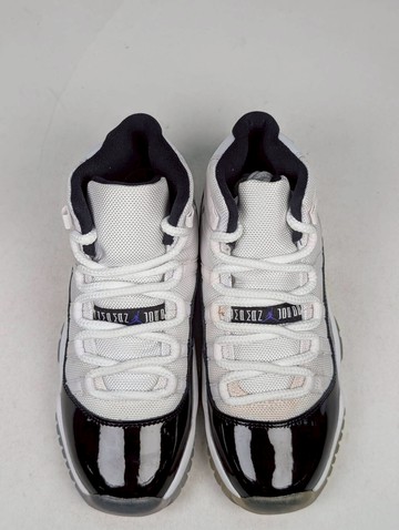 微瑕疵-左腳鞋面髒汙&左右腳中底鞋底泛黃 378038-100/4.5Y Air Jordan 11 「 Concord 」GS 女段