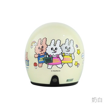 華泰 K-803/K-803 BU-1 安全帽 兔子便利商店 奶白 復古帽 半罩 全拆洗 《比帽王》