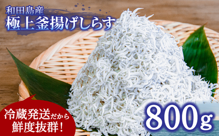 釜揚げ しらす 800g 国産 徳島県産 和田島産 とれたて 新鮮 産地直送 冷蔵 発送 小分け 200g 4袋 セット 和田島しらす ちりめん 魚介類 魚 小魚（国産しらす 絶品しらす 人気しらす 大人気しらす ギフトしらす 新鮮しらす 徳島県産しらす 本格しらす）