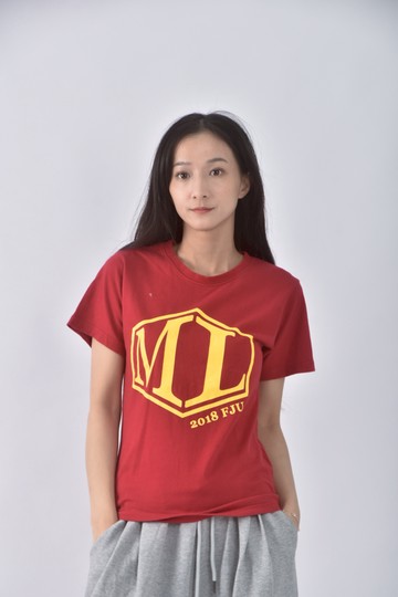 (S) 圓領紅色短袖上衣