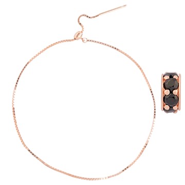 色彩能量多彩點鑽串珠項鍊手鍊 925純銀 SL848 高雅黑 1個