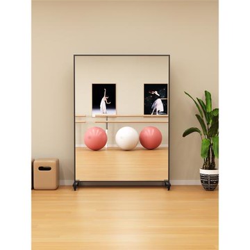 舞蹈鏡移動落地鏡家用跳舞可移動瑜伽健身鏡子服裝店全身鏡穿衣鏡