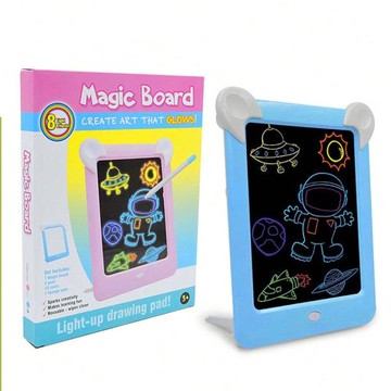 跨境熱賣 LED電子熒光3D寫字板留言板手寫板兒童益智繪畫禮品熱銷
