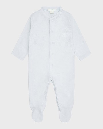 Kid's Pointelle Embroidered Angel Wings Footie, Size Newborn-18M