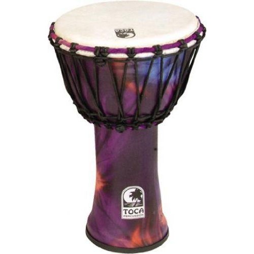 Toca トカ Synergy Freestyle Rope Tuned Djembe In Purple