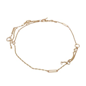 HERMES 愛馬仕 18K玫瑰金 Chaine d Ancre Chaos 長項鍊 【二手名牌BRAND OFF】