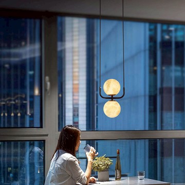 現代風質感月球造型吊燈 08-2281