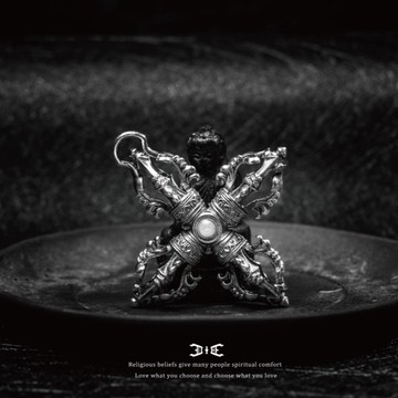 【JK銀飾】十方界金剛杵／925純銀【項鍊、man】