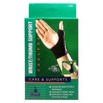 OppO 歐柏 1288 高透氣拇指腕部保護套 ONE SIZE 2180212  12.7～22.9cm  1個