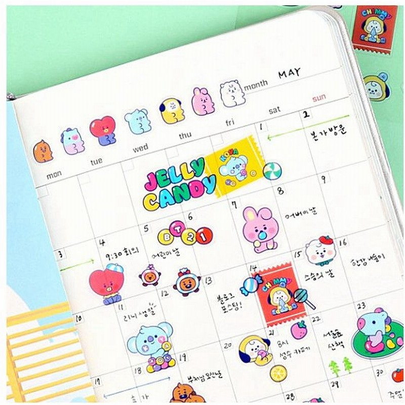 Bt21 ベビー クリア ステッカー Jelly Candy 韓国 文具 文房具 シール かわいい 防弾少年団 Bts 公式 通販 Lineポイント最大get Lineショッピング