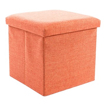 小麥購物 儲物收納凳 正方形 C165 1178g  1個  橘色