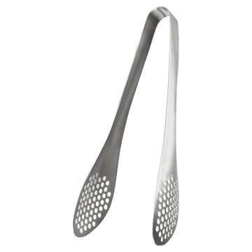 ibili 濾孔餐夾 22.5cm 不鏽鋼濾油夾 瀝水食物夾 廚房料理夾  1支  銀色
