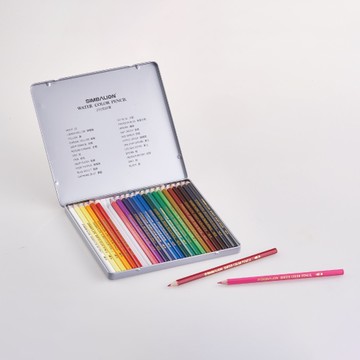 SIMBALION 雄獅 WP-24 水彩色鉛筆/色筆 24色 水性 鐵盒