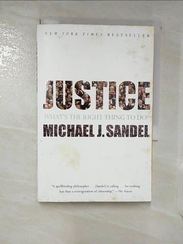 【書寶二手書T4／哲學_U3T】Justice_Sandel, Michael J.