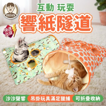 互動玩耍響紙隧道【布萊恩👨🏻隔日到貨】貓咪隧道 貓咪互動玩具 響紙玩具 摺疊貓隧道 摺疊隧道玩具 寵物玩具