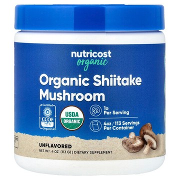 Nutricost, 全有機香菇，原味，4 盎司（113 克）