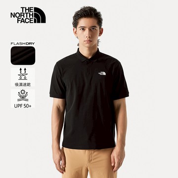 【1/28 12點快閃價】男款UPF黑色吸濕排汗防曬POLO衫｜87W2JK3