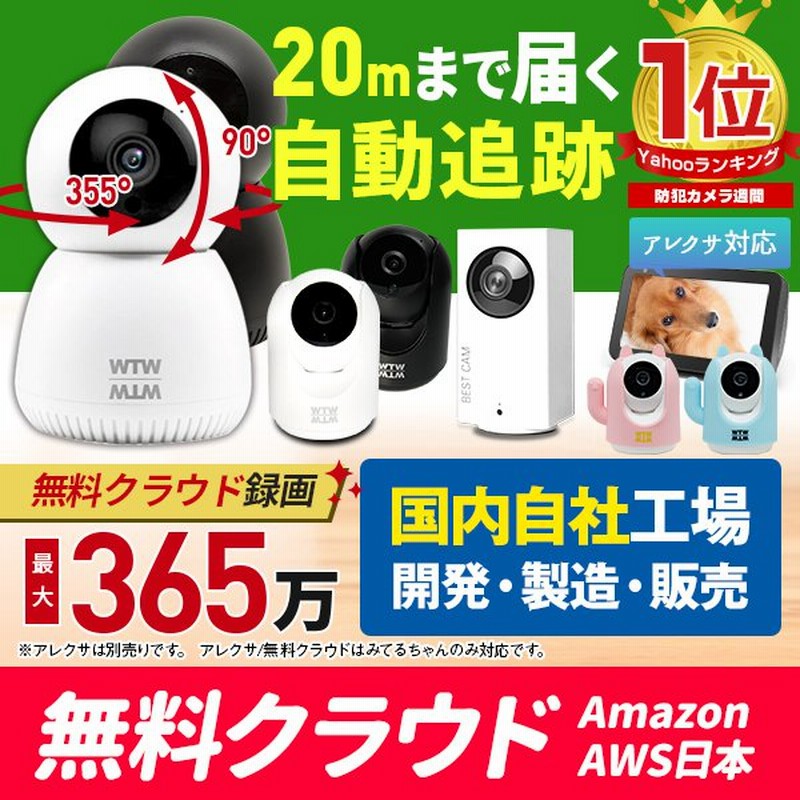 防犯カメラ ワイヤレス 家庭用 自動 追跡 追尾 ペットカメラ 犬 猫 無料クラウド録画 Alexa アレクサ 屋内 ベビー 見守り スマホ 通販 Lineポイント最大0 5 Get Lineショッピング