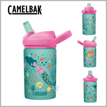 美國CamelBak 400ml eddy+ kids兒童吸管單層不鏽鋼瓶-美人魚王國 CB2674301041