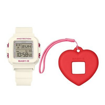 CASIO 卡西歐 BABY-G+PLUS 系列 俏皮可愛 時尚趣味 溫暖白粉 BGD-10KH-7_39mm