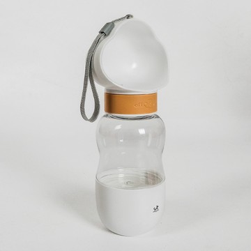 Dingdong Pet 寵物二合一雲朵便攜式水瓶  1個  白色