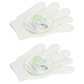 KEYTOSS 詰朵斯 Milk Fiber 淨。沐浴手套  白色  1個  2個