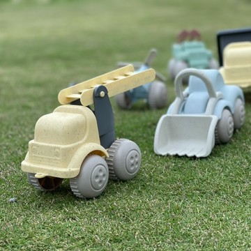 瑞典 Viking toys 莫蘭迪色系起司乳酪-可愛雲梯車 20-89011