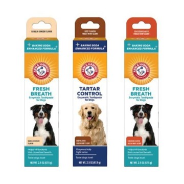美國ARM&HAMMER鐵鎚牌-犬用酵素牙膏(深潔/除垢/抗敏) 2.5oz/67.5g x 2入組(購買第二件贈送寵物玩具x1包)