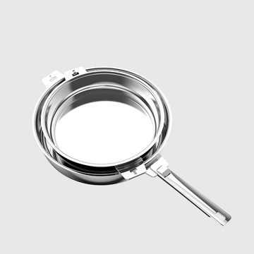 [富擎]THANKFUL 膳夫鋼好鍋系列 - 24cm+28cm 不鏽鋼煎鍋組 (含可拆手柄*1)