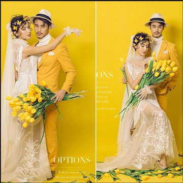 仿真花郁金香花束客廳擺件攝影裝飾捧花婚紗照白手捧影樓拍照道具