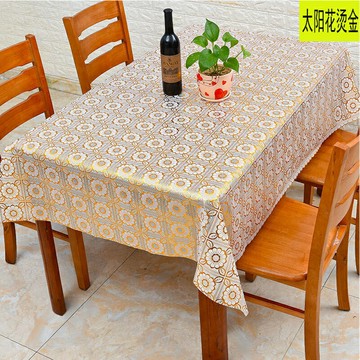 燙金桌布 防水防燙防油茶幾餐桌布 長方形桌布方桌正方形桌布【不二雜貨】