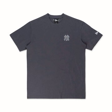NEW ERA 男女 短袖上衣 MLB CHAINSTITCHING 紐約洋基 石墨 NE14500134