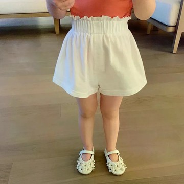 店鋪熱賣！女童闊腿褲女童洋氣衛衣休閒短褲女兒童寶寶夏季寬鬆褲子夏天褲子 女童短褲 休閒短褲 夏季女童褲子 中小童夏裝