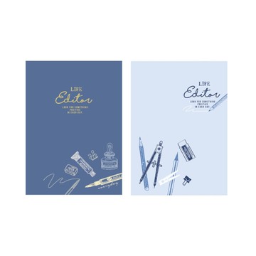 四季SEASON 索引橫線加厚筆記 25K-淺藍/深藍