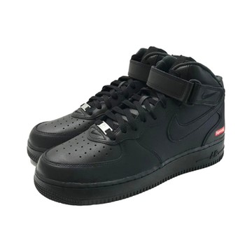Supreme x Nike Air Force 1 Mid Black 黑色 AF1 中筒 潮牌聯名 聯名款 休閒鞋 男鞋 FZ8784-001