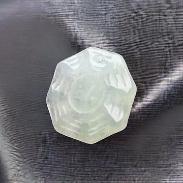 【乾坤太極】冰種翡翠八卦項鍊 | 天然緬甸翡翠A貨 | 送禮