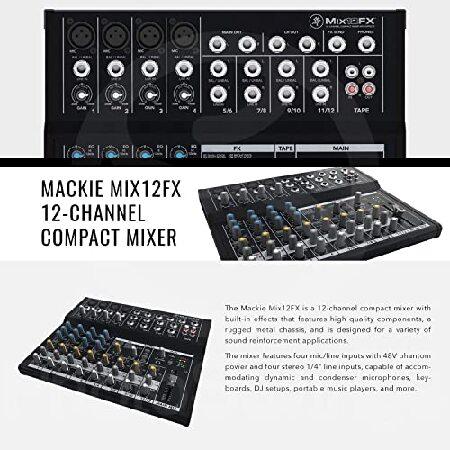 Mackie Mix Series Mix12FX 12-Channel Compact Mixer and Basic Bundle with XLR Cable   4