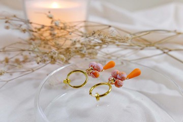 金盞花-軟陶耳環