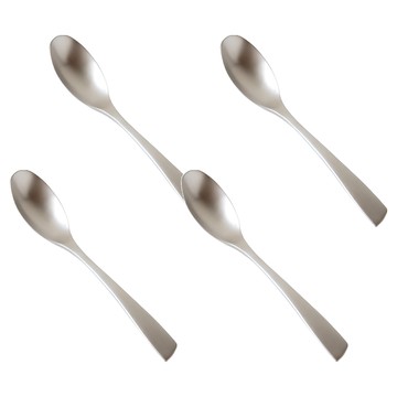 JUST HOME 優雅弧度304不鏽鋼湯匙 7297-03A  4個  銀色