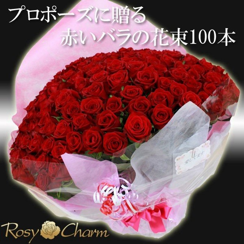 バラの花束 100本 赤い薔薇 プロポーズ 誕生日プレゼント 記念日 贈り物 高級 薔薇 花束 通販 Lineポイント最大0 5 Get Lineショッピング