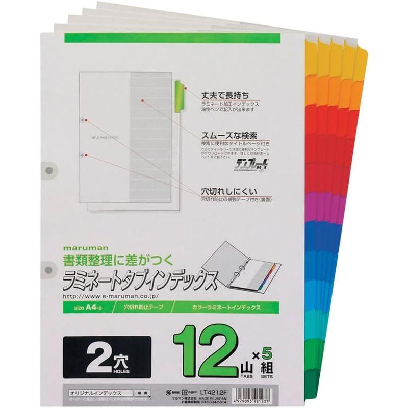 マルマン インデックス A4 2穴 インデックスシート 12山 5組 1冊 LT4212F